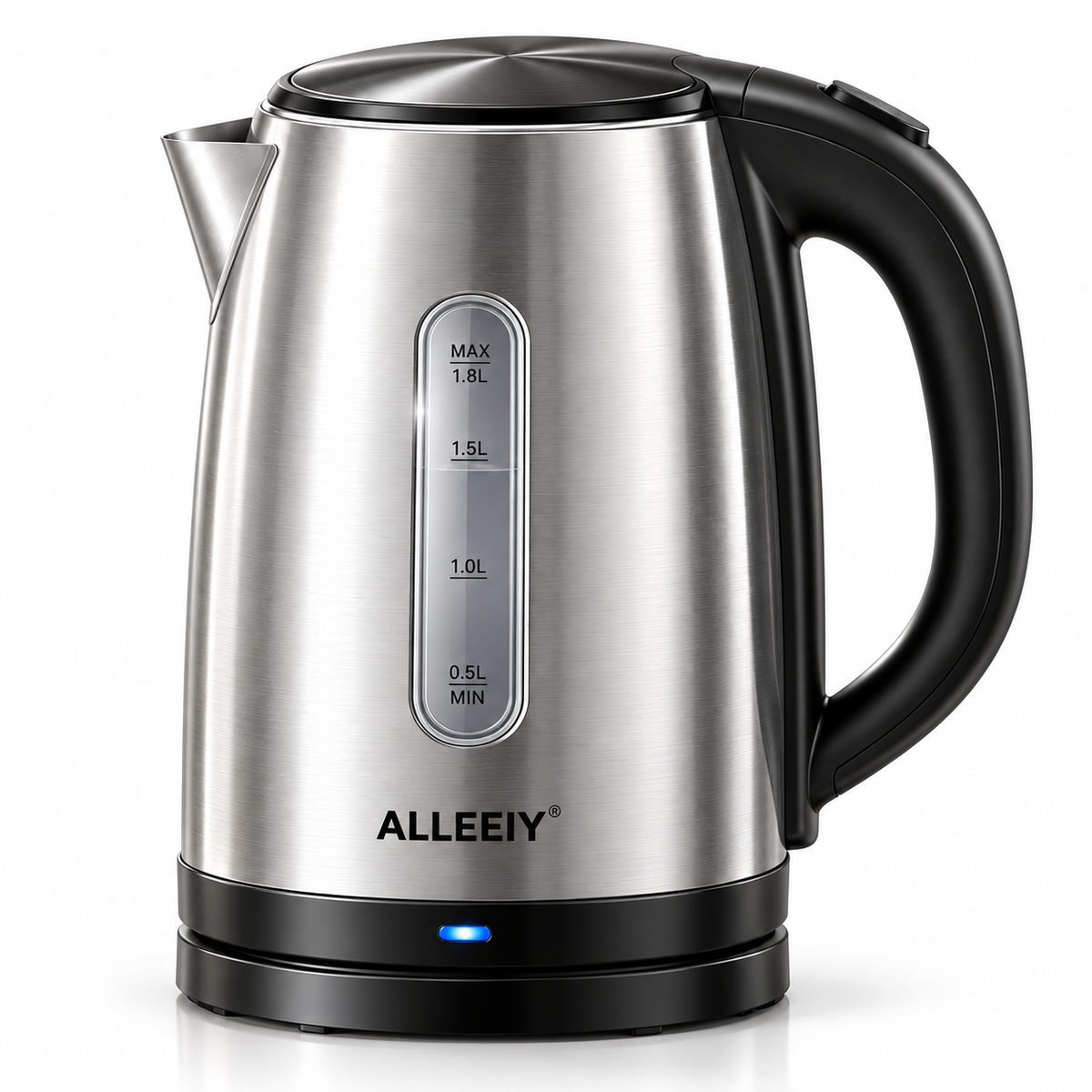 ALLEEIY® ThermoBoil Pro 1.8L Smart Stainless Steel Kettle – Rapid Boil, Auto Shut-Off, Dry-Boil Protection, Heat-Retention & Cool-Touch Safety Design 🥛