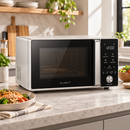 ALLEEIY® OmniWave Pro Smart Microwave Oven – 360° Even Heating, Adjustable Power Levels, One-Touch Quick Start, Quiet Operation & Easy-Clean Interior for Everyday Meals 🥘