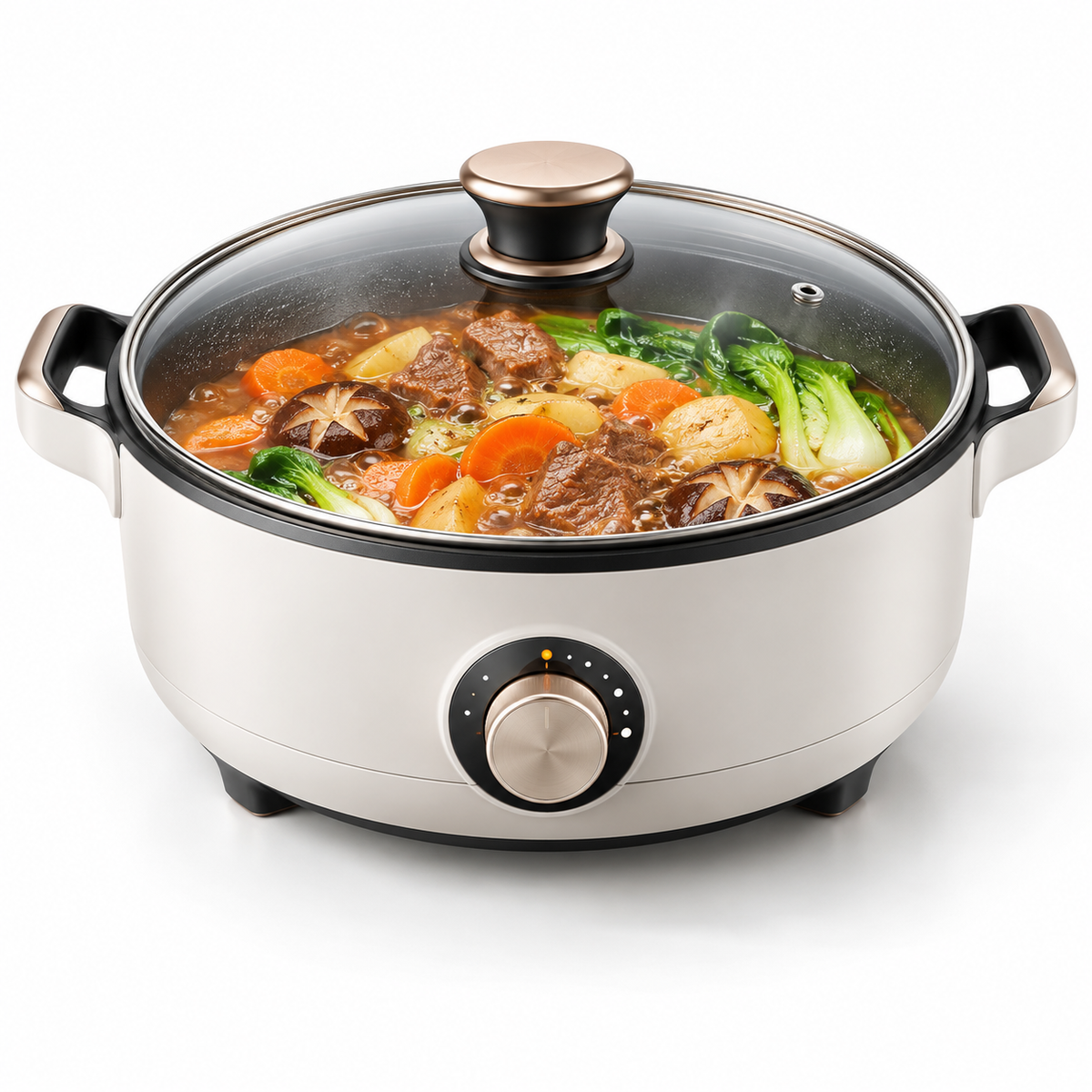 ALLEEIY® HeatNest Pro Multi-Function Electric Hot Pot – Smart Constant Temperature Control, Adjustable Power, Non-Stick One-Pot Cooker for Frying, Stir-Frying, Boiling & Stewing 🍲