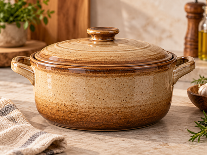 ALLEEIY® TerraLock Pro Ceramic Casserole – High-Heat Earthen Pot with Flavor-Seal Lid for Slow Stews, Soups & Everyday Cooking 🍲