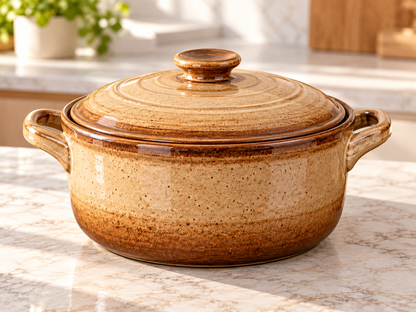 ALLEEIY® TerraLock Pro Ceramic Casserole – High-Heat Earthen Pot with Flavor-Seal Lid for Slow Stews, Soups & Everyday Cooking 🍲