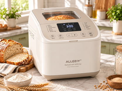 🍞 ALLEEIY® BakeCraft Infinity Smart Bread Maker – Automatic Knead, Ferment & Bake System, Precision Temperature Control, Quiet Energy-Saving Design & Easy-Clean Multi-Function Maker for Bread, Cake, Yogurt and Jam ✨