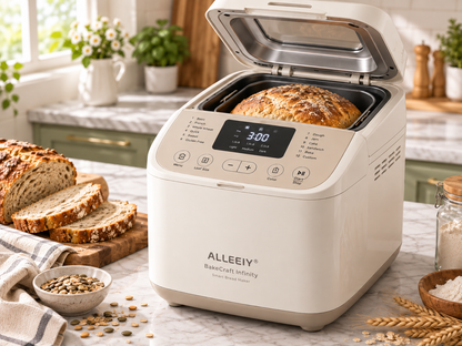 🍞 ALLEEIY® BakeCraft Infinity Smart Bread Maker – Automatic Knead, Ferment & Bake System, Precision Temperature Control, Quiet Energy-Saving Design & Easy-Clean Multi-Function Maker for Bread, Cake, Yogurt and Jam ✨