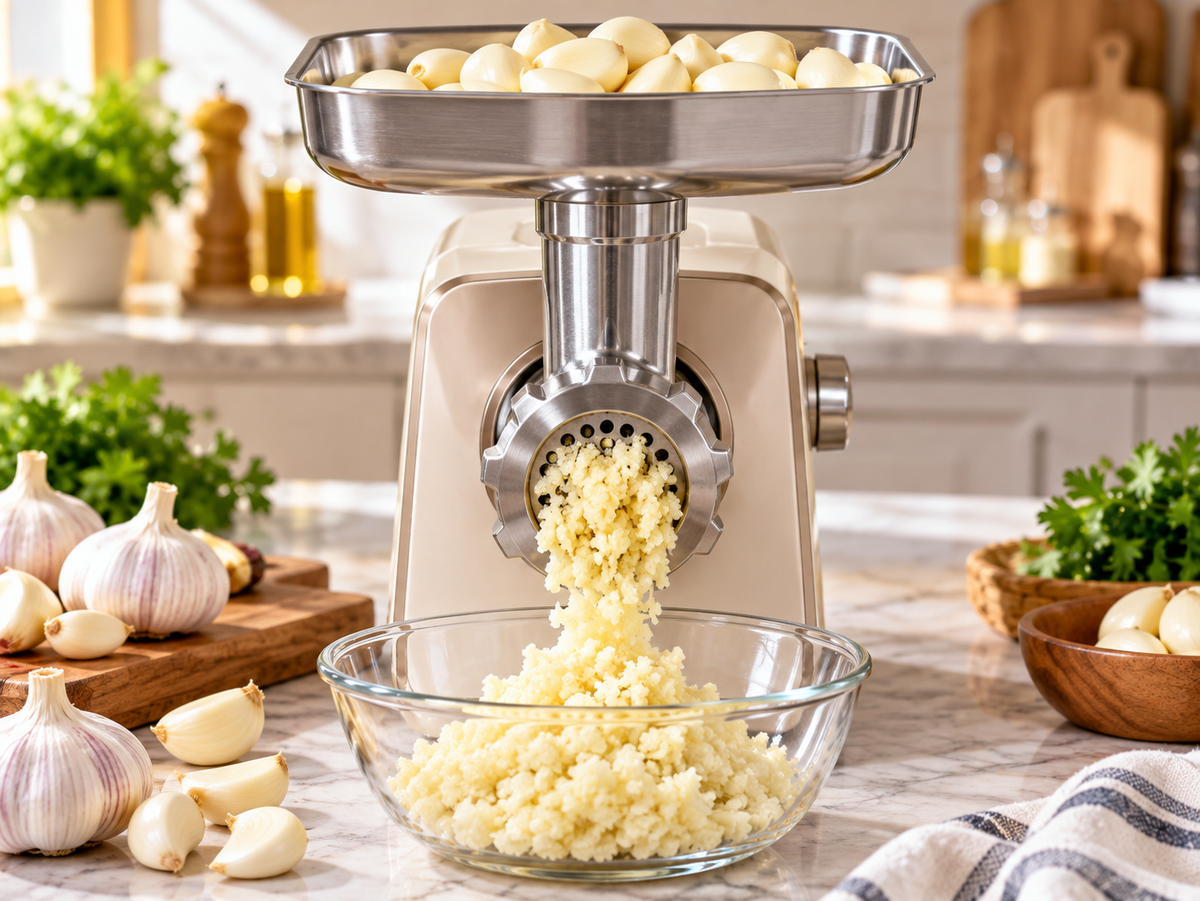 ALLEEIY® SteelMince Pro Silent Dual-Speed Food Grinder – Reinforced Stainless-Steel Chopping System for Meat, Stuffing, Garlic, Chili & Everyday Meal Prep⚙️