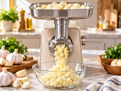 ALLEEIY® SteelMince Pro Silent Dual-Speed Food Grinder – Reinforced Stainless-Steel Chopping System for Meat, Stuffing, Garlic, Chili & Everyday Meal Prep⚙️