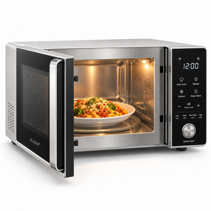 ALLEEIY® OmniWave Pro Smart Microwave Oven – 360° Even Heating, Adjustable Power Levels, One-Touch Quick Start, Quiet Operation & Easy-Clean Interior for Everyday Meals 🥘