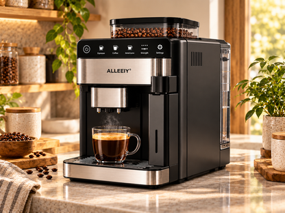 ALLEEIY® BrewMaster One Smart Coffee Maker – One-Touch Fresh Brewing, Adjustable Strength, Removable Brew Head, Quiet Energy-Saving Operation & Easy-Clean Design for Home and Office ☕