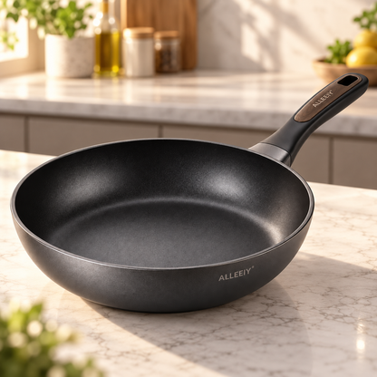 ALLEEIY® SearCraft Pro Non-Stick Frying Pan – Smoke-Reducing Scratch-Resistant Surface, Rapid Even-Heat Base, High-Temperature Durability & Anti-Scald Comfort Handle for Frying, Stir-Frying and Searing 🍳