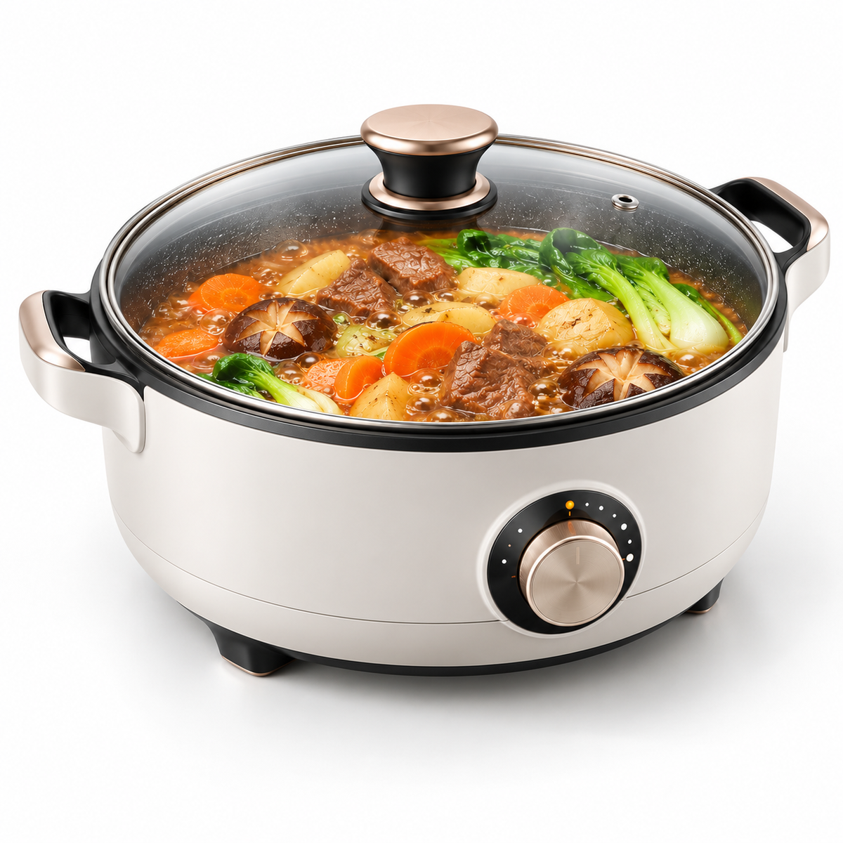 ALLEEIY® HeatNest Pro Multi-Function Electric Hot Pot – Smart Constant Temperature Control, Adjustable Power, Non-Stick One-Pot Cooker for Frying, Stir-Frying, Boiling & Stewing 🍲